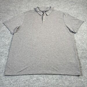 Vuori‎ Polo Shirt Mens XL Gray Performance Stretch Short Sleeve Logo